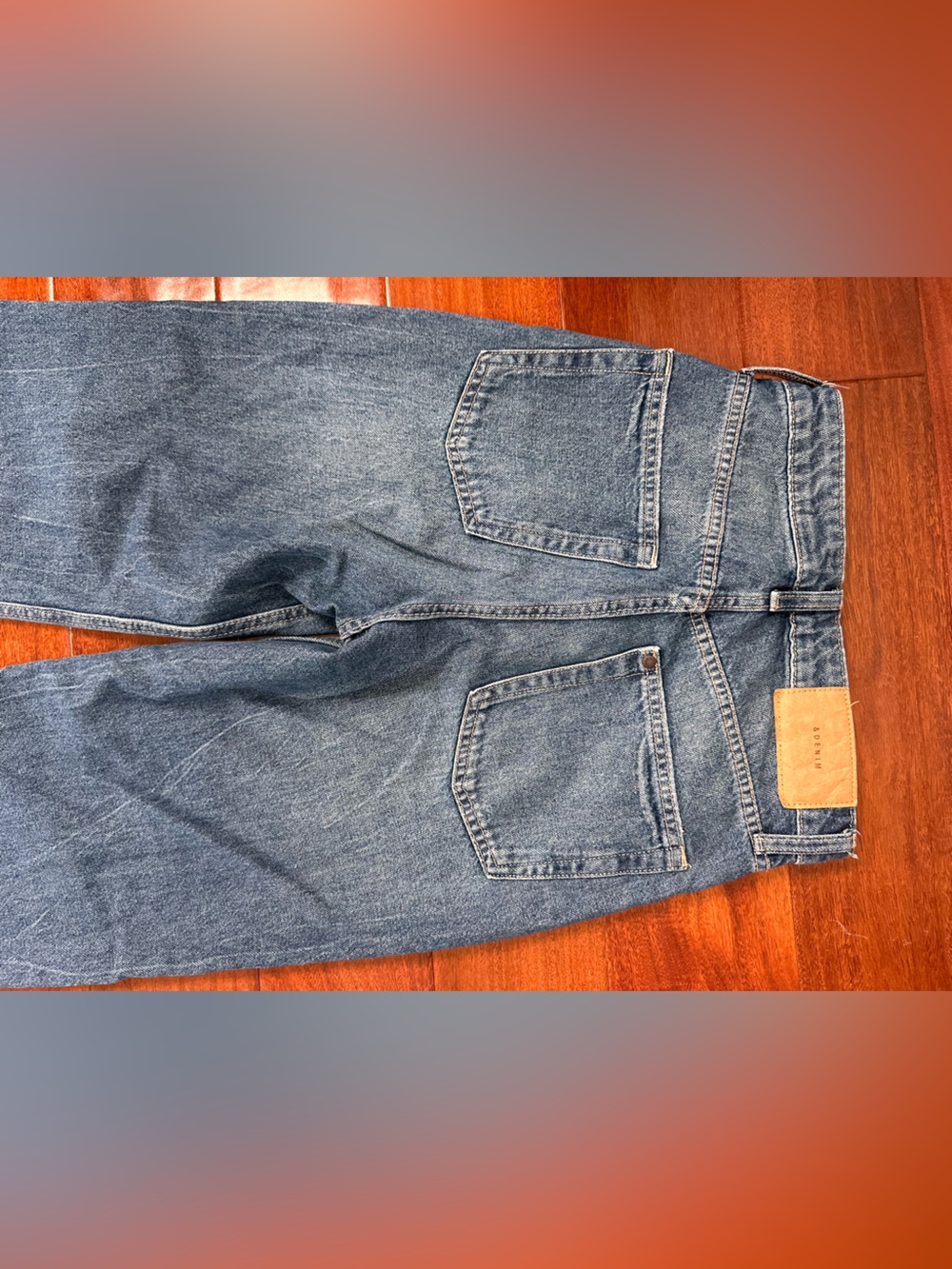 H&M &Denim Ultra High Waist Wide Leg Jeans Women’s Size 2 Blue Medium Wash - Picture 10 of 11